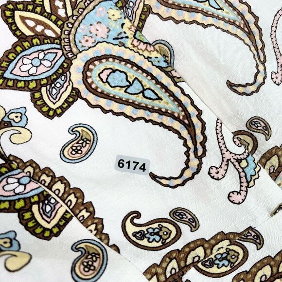 Premise Linen Blend Fit & Flare Dress Womens 10 Dream Paisley Sleeveless Zip - Picture 11 of 11